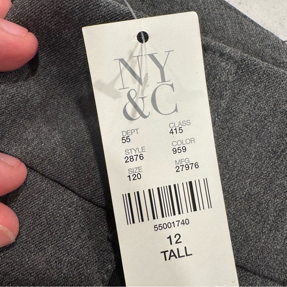 New York & Company 7th Avenue Gray Bottoms Slacks Dress Pants Women’s 12 Tall - Picture 5 of 14